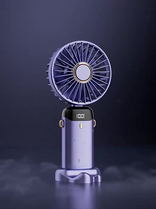 Portable Mini Fan Rechargeable Led Display