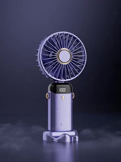Portable Mini Fan Rechargeable Led Display